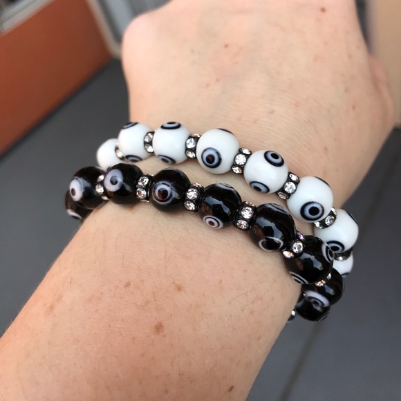 💕HP💕Swarovski crystal Evil eye bracelet set - Picture 3 of 6